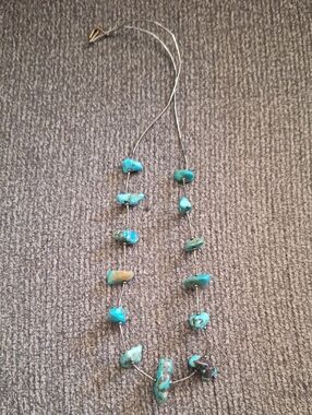 Genuine Turquoise Chunk Necklace